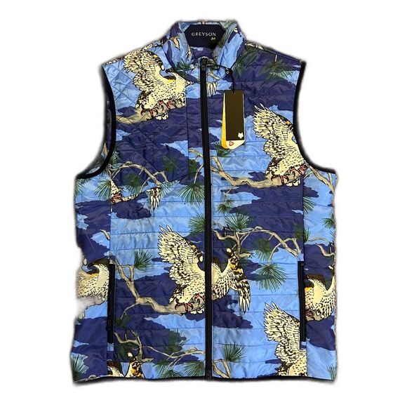 Greyson NWT Blue Sacred Eagle Yukon X-Lite Primaloft Quilted Puffer Vest Size M - Picture 1 of 14